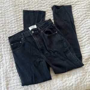 Reformation Cynthia High Rise Straight in Black